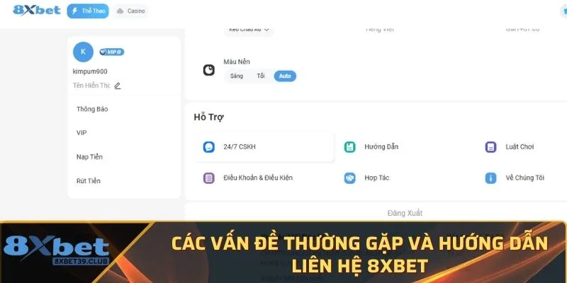 Các vấn đề thường gặp và hướng dẫn liên hệ 8XBet Các vấn đề thường gặp và hướng dẫn liên hệ 8XBet