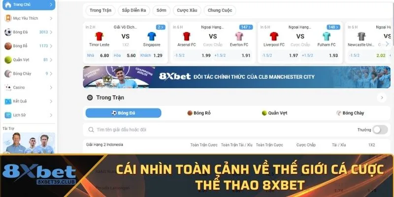 Cái nhìn toàn cảnh về thế giới cá cược Thể Thao 8XBET