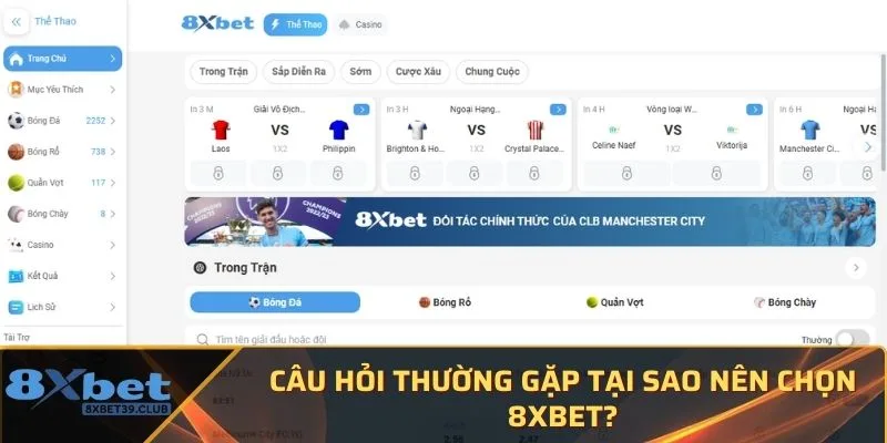 Câu hỏi thường gặp tại sao nên chọn 8Xbet? Câu hỏi thường gặp tại sao nên chọn 8Xbet?