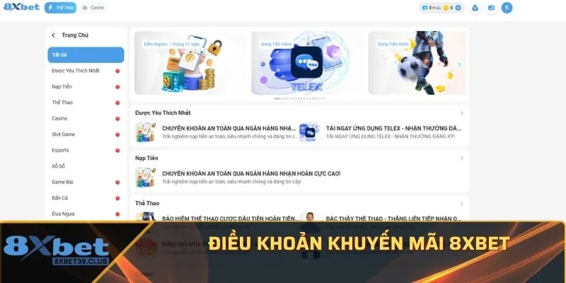 Điều khoản khuyến mãi 8XBET Điều khoản khuyến mãi 8XBET