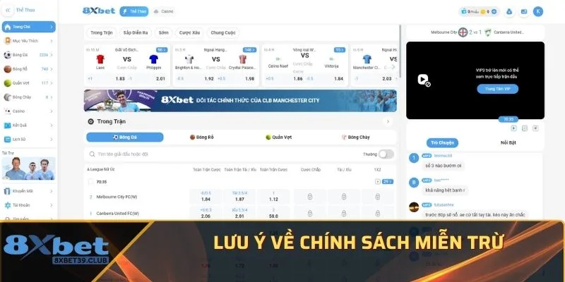 Lưu ý về chính sách miễn trừ Lưu ý về chính sách miễn trừ