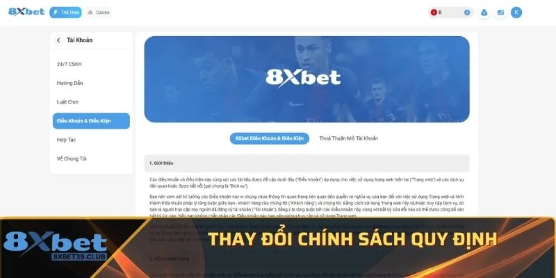 Thay đổi chính sách quy định Thay đổi chính sách quy định